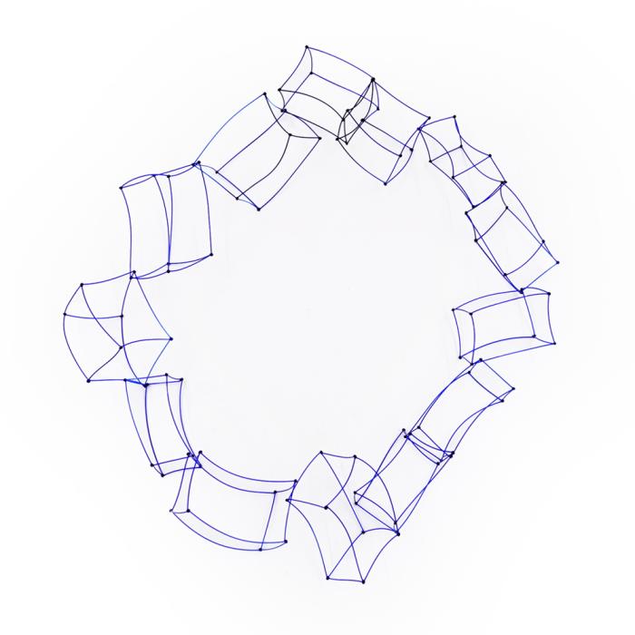 Cube Chain - Navy Blue by Floor Mommersteeg
